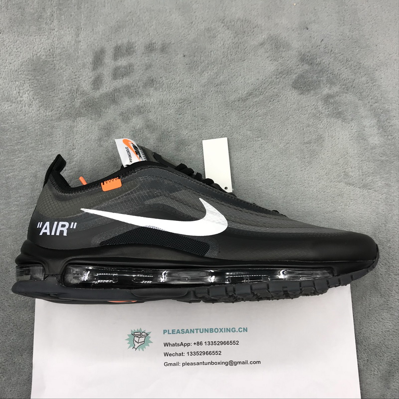 Authentic OFF-WHITE x Nike Air Max 97 Black GS